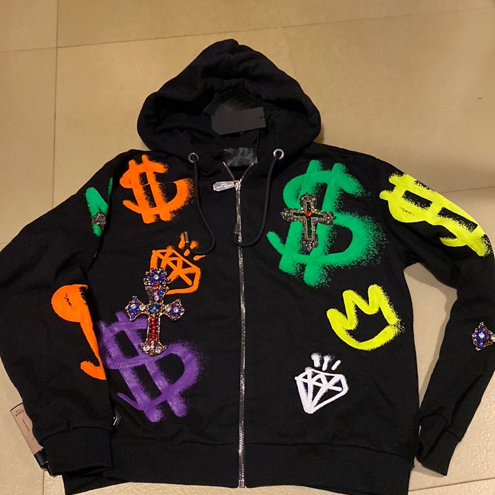 PHILIPP Plein Hoodie Crystals